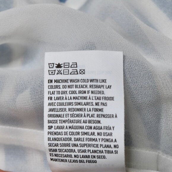 American Eagle Women's Blue and White Striped Ruffle Shorts, size Small - Picture 12 of 12